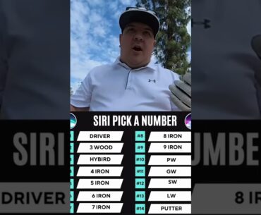 Random golf club challenge with Siri #golf #golfswing #siri