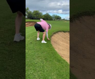 Golf rules | golf ball against a rake