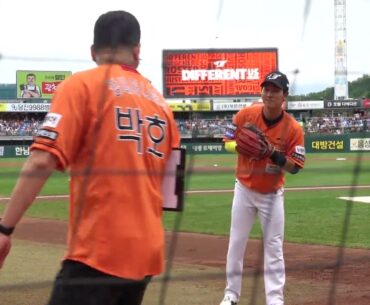 KBO 한화이글스 Hanwha Eagles 삼성 라이온즈전 황영묵 Hwang Youngmoon 노시환 Roh Sihwan 웜업(2024.4.21) Korea Pro Baseball