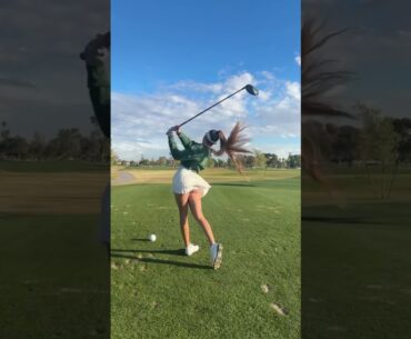 Windy conditions 😱🤬 #golf #caddieissues #golfgirl