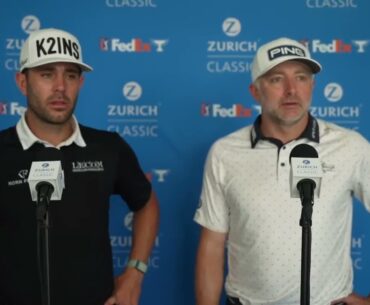 Callum Tarren and David Skinns Friday Flash Interview 2024 Zurich Classic of New Orleans © PGA Tour