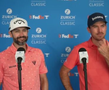 Adam Hadwin and Nick Taylor Friday Flash Interview 2024 Zurich Classic of New Orleans © PGA Tour