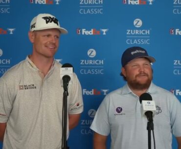 Zac Blair and Patrick Fishburn Saturday Flash Interview 2024 Zurich Classic of New Orleans