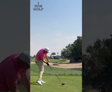 MJ Daffue’s Power Drive⛳️ at Dubai Desert Classic #golf #golfswing