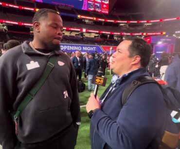 Chiefs OT Jawaan Taylor on his matchup with 49ers' Nick Bosa: "We have a tall task"