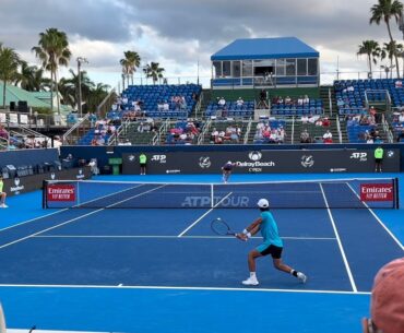 Matteo Arnaldi vs Rinky Hijikata Delray Beach Court Level View Highlights [4K 60fps]