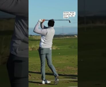 Victor Perez striping the ball on the range #dunhilllinks