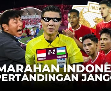 Sering Cek VAR Sampai Kartu Merah Walau Sudah Buang Bola Duluan! Kejanggalan Indonesia vs Uzbekistan