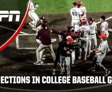 11 EJECTIONS 😱 Mississippi State vs. Georgia benches clear after intense play at the plate 👀