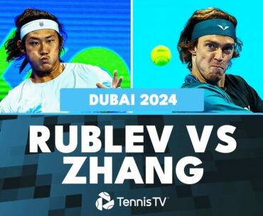 Andrey Rublev vs Zhizhen Zhang Match Highlights | Dubai 2024