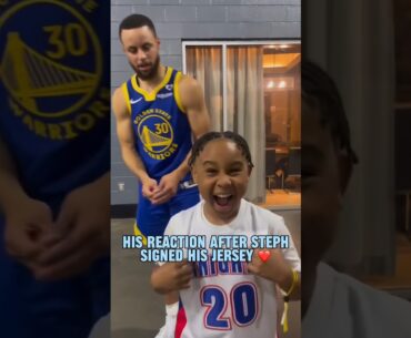 Little man had on Steph Curry's HS jersey 🙌 (via imfromthestead/IG)