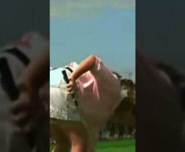 Lady golfer shanks two into the crowd. #danawhite #lpga #golf#shanks