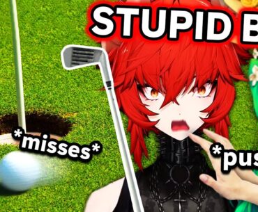 VShojo tried playing golf together...