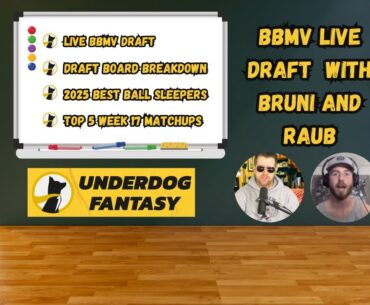 Best Ball Ep. 58 - Live Underdog BBMV Draft + Week 17 Correlation Rankings + Must Draft Sleepers