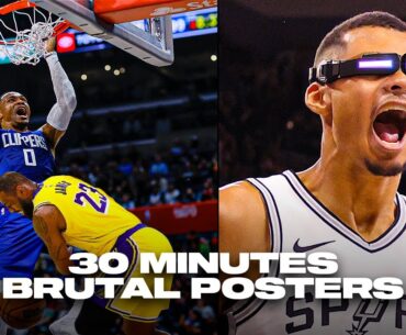 30 Minutes of BRUTAL POSTER DUNKS from 2023-24 NBA Season 🤯
