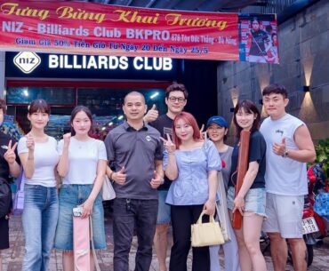 Cho Myung Woo,Lee Mirea, Yong Huyn Ji,Han ji eun,Kim ye eun Giao Lưu Tại Niz Biilliards BkProĐà Nẵng