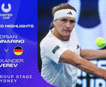 Adrian Mannarino v Alexander Zverev Extended Highlights | United Cup 2024 Group D