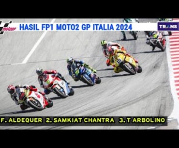 Hasil Motogp Hari ini | Hasil latihan bebas 1 Moto2 Italia 2024 | Fp 2 Moto2 Italia 2024 - gp Italia