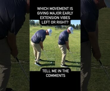 Tell me in the comments which swing is struggling with early extension? #golf #golfswing