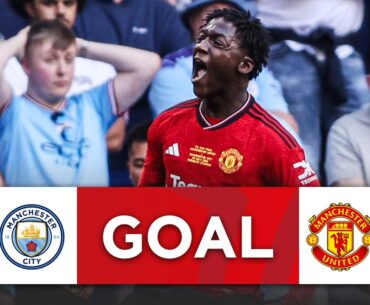 GOAL | Kobbie Mainoo | Manchester City 0-2 Manchester United | Final | Emirates FA Cup 2023-24