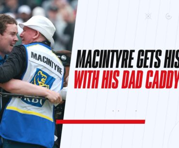 MacIntyre gets his first career PGA Tour win with his dad caddying for him