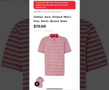 Motorhelmets Store Sale Oakley Aero Striped Men's Active Lifestyle Polo Shirts #shortsfeed  #youtube