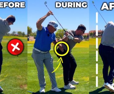 He Said Goodbye To Early Extension With This EASY Pelvis Move! (Live Golf Lesson)