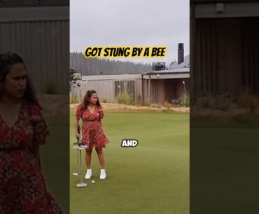 Stung by a bee #entertainment #funny #golf #shorts #bee #goodvibes #comedy #jokes #funnystory
