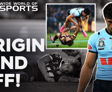 Suaalii SENT OFF in State of Origin for wild high shot on Reece Walsh!