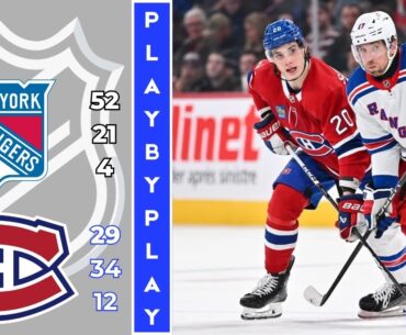 NHL GAME PLAY BY PLAY: CANADIENS VS RANGERS