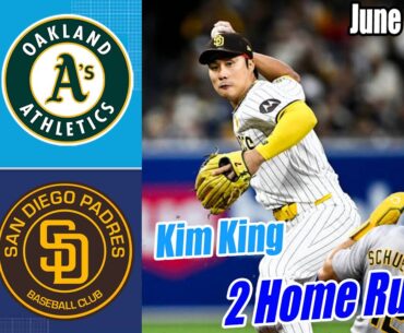 Padres vs Athletics [Highlights] June 12, 2024 | Kim just Hit the Ball 💥