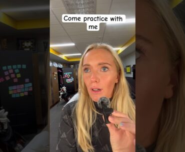 Come practice with me! #golfgirl #golflife #golfswag #golfplayer #golfpractice #shorts #viral