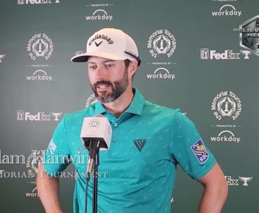 Adam Hadwin after his even round Saturday at the Memorial Tournament. He sits in 2nd at 6 under.