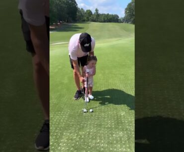 Blakeley wants to play golf by herself #blakeley #trending #cutebabies #babygirl #viral