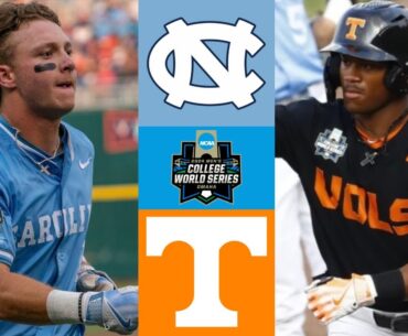 #4 North Carolina vs #1 Tennessee | Winners Bracket College World Series | 2024 College Baseball