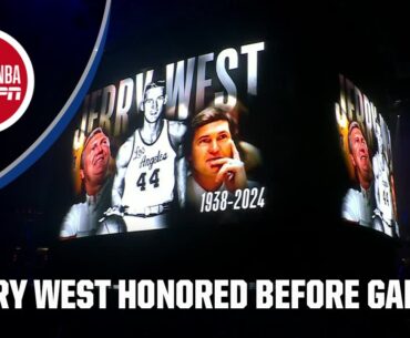 Jerry West honored with a moment of silence before Game 3 of NBA Finals | NBA on ESPN
