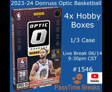 06/14 - 2023-24 DONRUSS OPTIC BASKETBALL - 4x Hobby Boxes #1546 LIVE BREAK