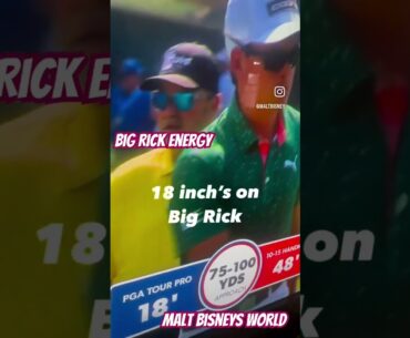 Rickie Fowler at the RBC Heritage announcer claims 18 inches for Big Rick