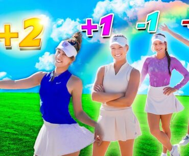 The CRAZIEST Golf Girl Challenge.. LOSER gets PIED.. 2v2 Stroke Play