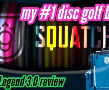 Reviewing the SQUATCH LEGEND 3.0 disc golf bag! Holds 40+ discs!!!