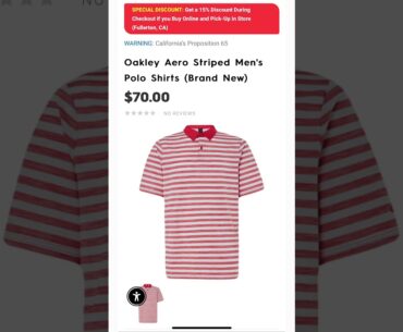 Motorhelmets Store Sale Oakley Aero Striped Men's Polo Shirts #shorts #youtubeshorts #orangecounty