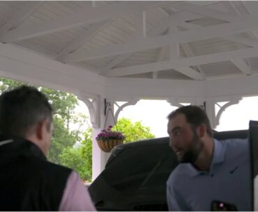 Scottie Scheffler arrives at the PGA Championship after arrest