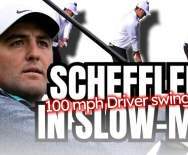 Scotty Scheffler's slo-motion golf swing with driver!