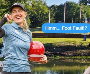 Controversial Foot Fault Call!? #discgolf #dgpt #pdga