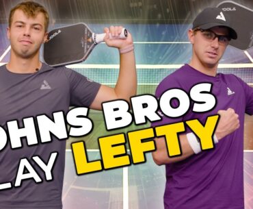 Ben Johns and Collin Johns LEFTY! Pickleball Pros Vs 5.0s