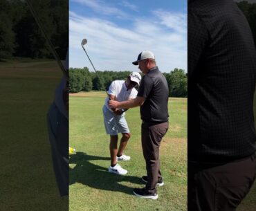 Creating arm structure improvements during day 1 in DC #golfswingtips #golfswingcoach #golf