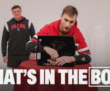 Kirk Cousins and Chris Lindstrom compete in Whats in the Box challenge | Atlanta Falcons