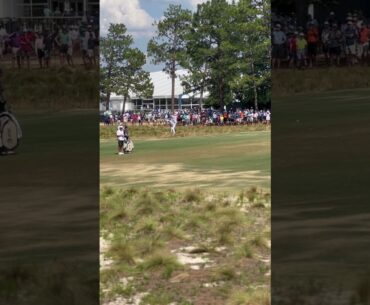 Martin Kaymer second shot at 18 at the 2024 US Open at Pinehurst