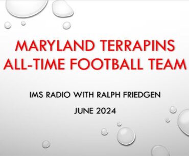 Ep. 4: All-Time Maryland Football Team with Ralph Friedgen - LBs and DBs