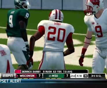 Wisconsin vs Michigan State - NCAA Football 14 - Updated 2024-25 Conferences realignments